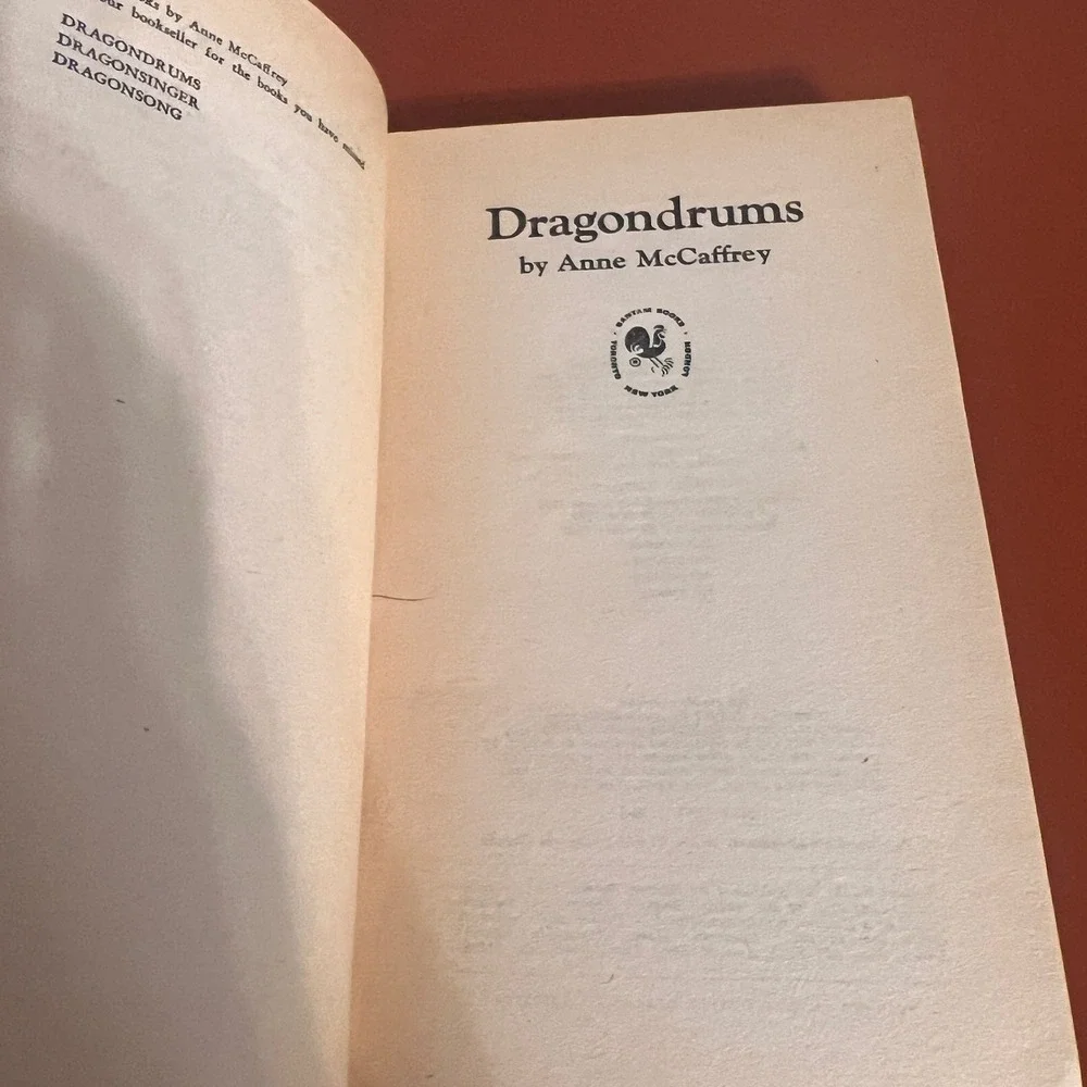 Dragondrums Anne McCaffrey Pern Harper Hall Trilogy Vintage Paperback 1980